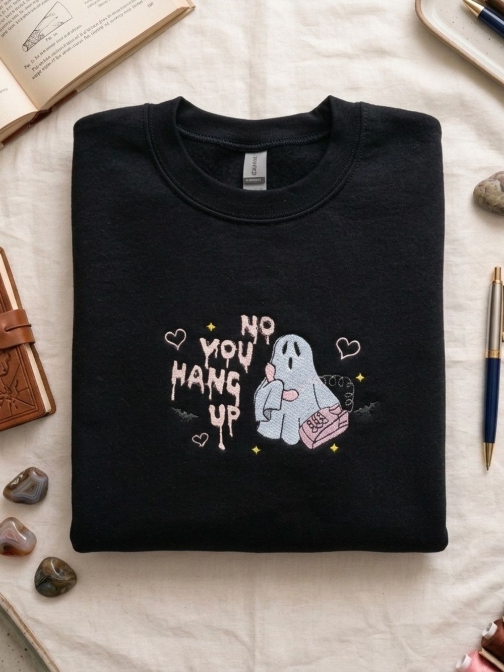 No you hang up sweater - Embroidered
